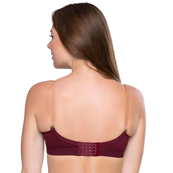 TRYLO Women's Cotton Non-Wired Full Coverage Bra – Wire-Free Support